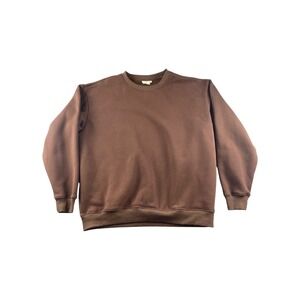 Milk Clothing Brown Embroidered Crewneck Sweatshirt XL
